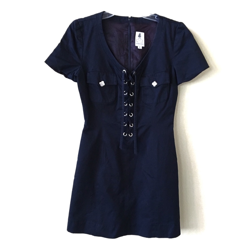 Vintage Gemma Kahng Lace-up Dress